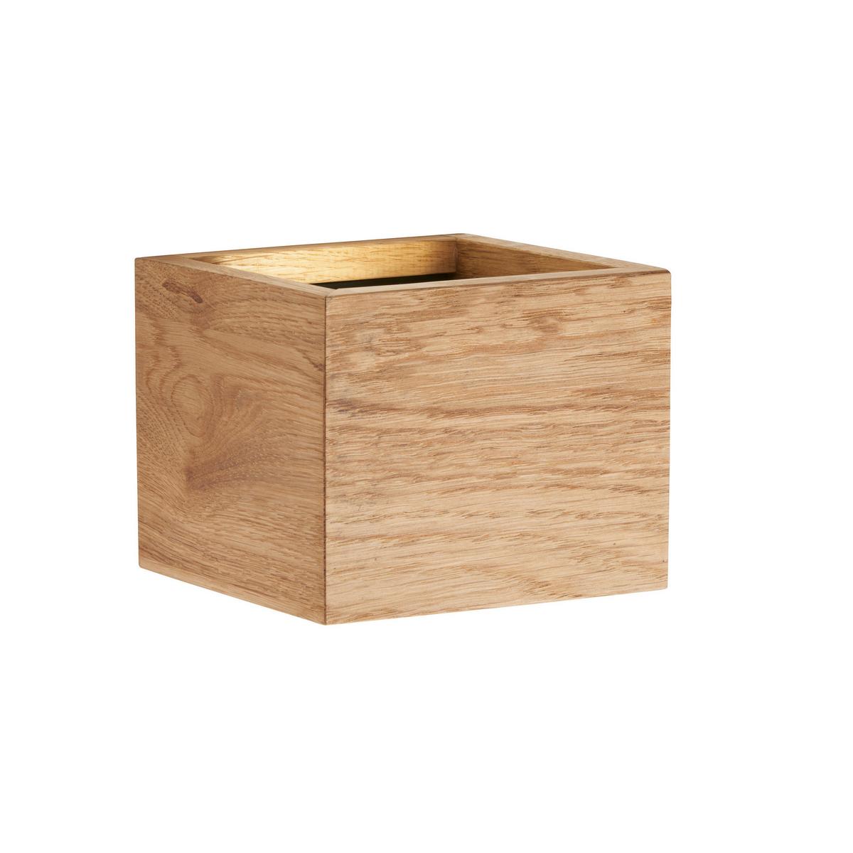 KINKIET LED 30543 SHINE-WOOD - czarny, Natur, metal/drewno (12,5/10/11,5cm) - Fischer & Honsel