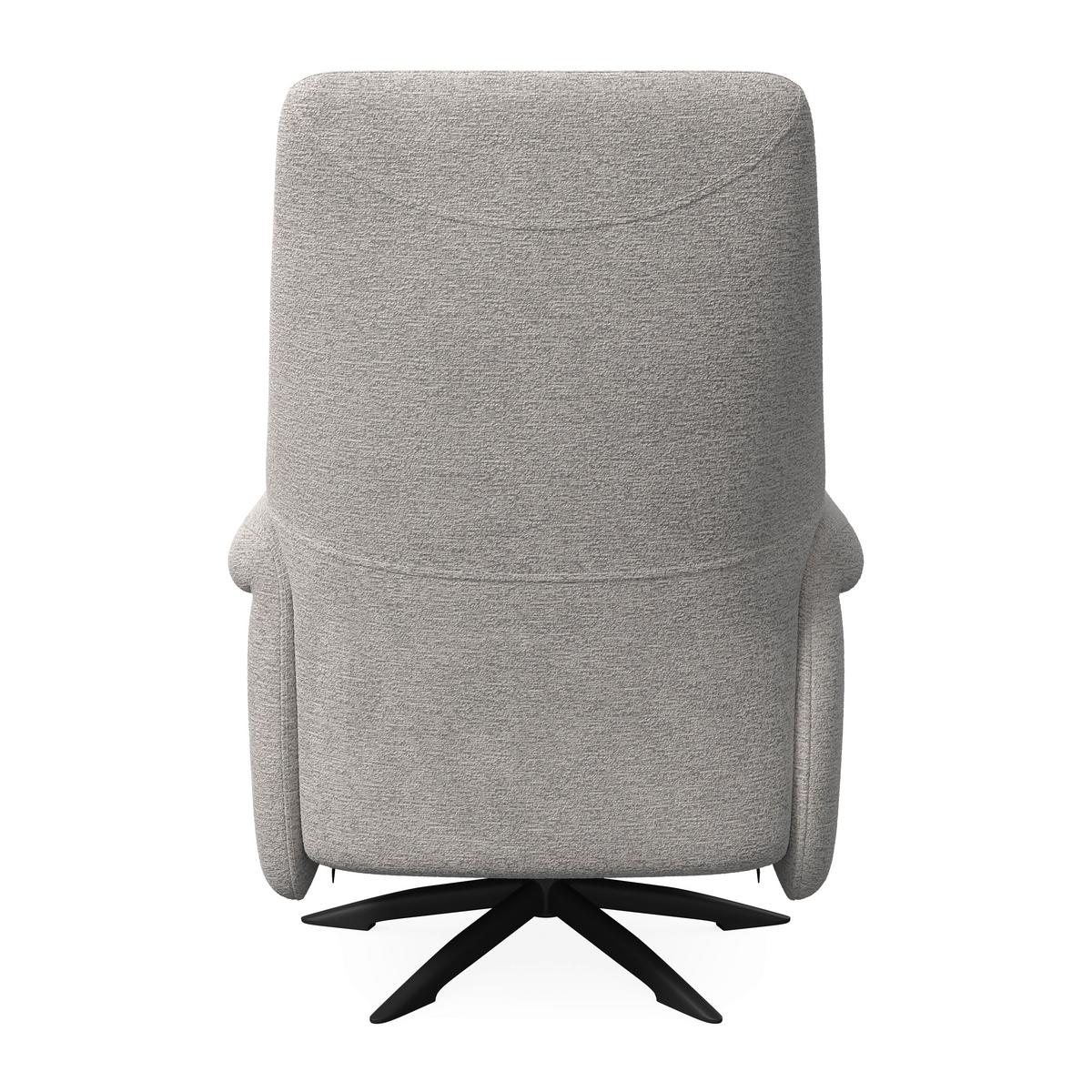 Elektrischer Relaxsessel Alice mit Liege- und Relaxfunktion - Hellgrau/Schwarz, MODERN, Holz/Textil (76/110/90cm) - Bessagi Home