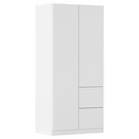 Drehtürenschrank COSTA ca.91x197x54cm Weiß - Weiß, MODERN, Holzwerkstoff (91/197/54cm) - Rauch Möbel