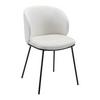 Stuhl Malea Beige Chenille Gepolstert - Beige/Schwarz, MODERN, Holz/Textil (49/76/55cm) - Bessagi Home