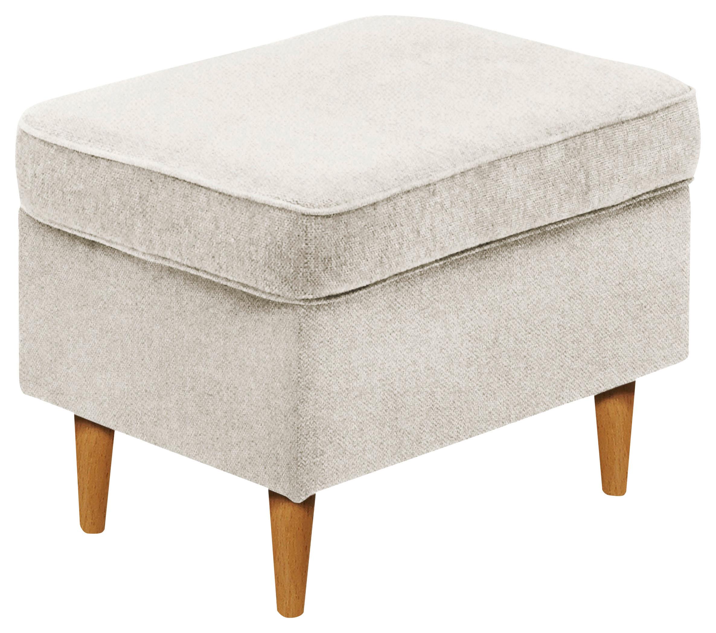 HOKER HUGO - kremowy/dąb wotan, Basics, tkanina/drewno (63/43/42cm) - Carryhome