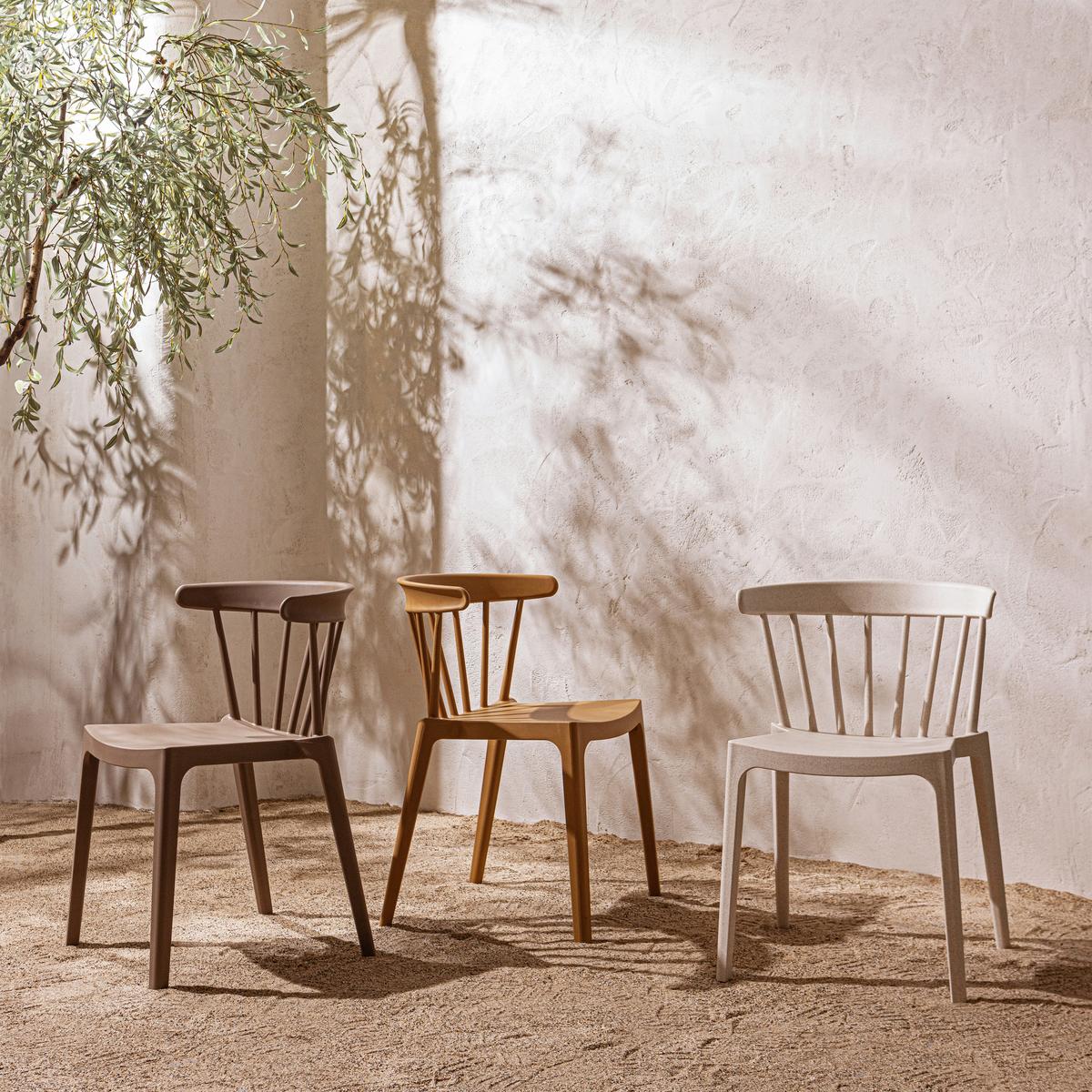 Gartenstuhl-Set Bliss Braun - Braun, MODERN, Naturmaterialien/Kunststoff (52/75/53cm) - Gardenson