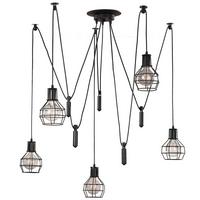 Hängeleuchte Spider Schwarz max. 22 Watt - Schwarz, LIFESTYLE, Metall (90/90cm)