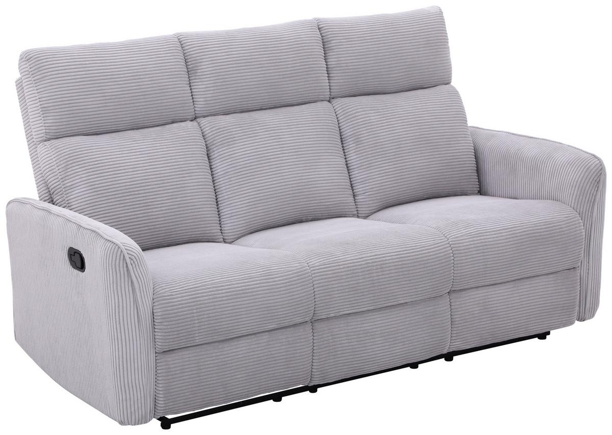 Sedežna Garnitura London - siva/črna, Basics, kovina/umetna masa (133/105/93cm) - Ondega