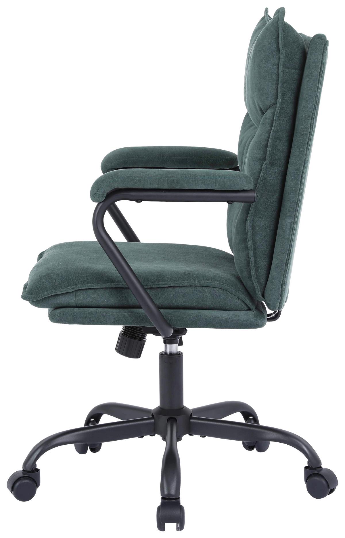 Scaun rotativ MADDOX - verde/negru, Modern, plastic/lemn (63/91-99/62cm) - Mömax