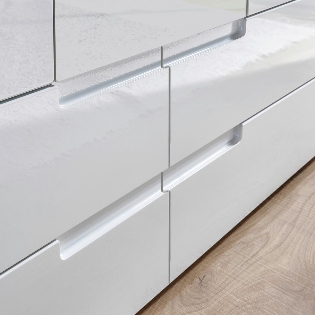 Omara Za Oblačila Spice, Bela, Visoki Sijaj, 126 Cm - bela/visoki sijaj, Moderno (126/208/57cm) - MID.YOU