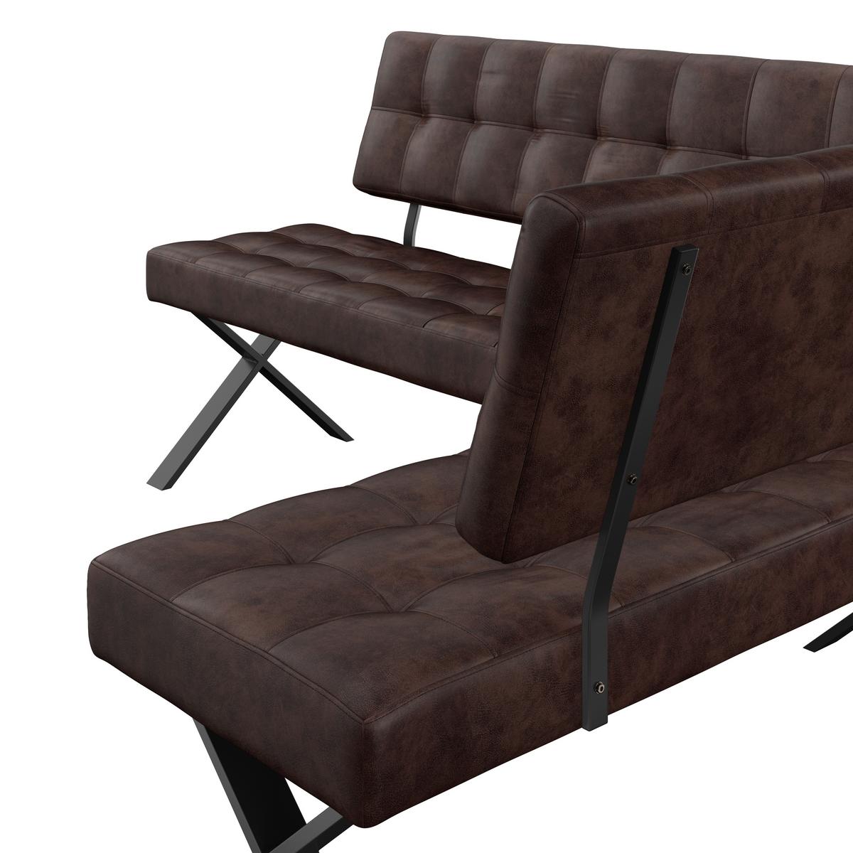 Kotna Klop Donna, Vintage Rjava, 200 X 150 Cm - rjava/antracit, Moderno, kovina/tekstil (200/150cm)