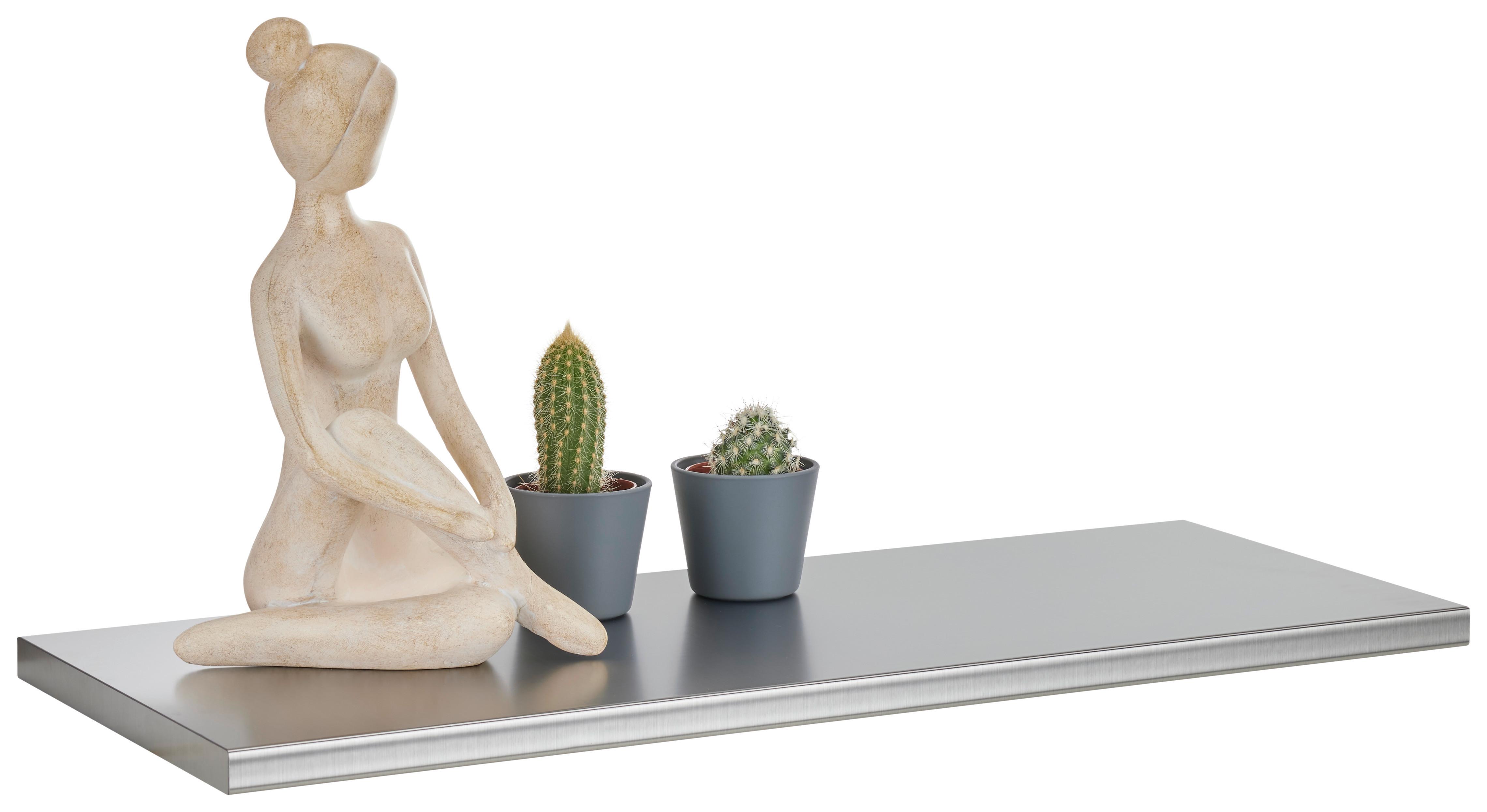 Falipolc Chany - nemesacél, Modern, faalapú anyag (80/2/15cm) - Mömax