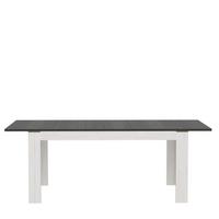 Masă extensibilă Montreal - alb/culoare coconar, Konventionell, metal/material pe bază de lemn (160-206,6/75/90cm) - Premium Living