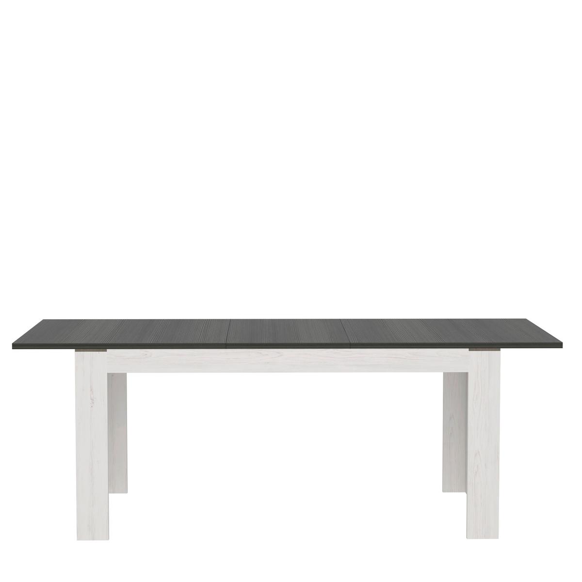 Masă extensibilă Montreal - alb/culoare coconar, Konventionell, metal/material pe bază de lemn (160-206,6/75/90cm) - Premium Living