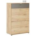 Kommode in Eichefarben - Eichefarben/Anthrazit, MODERN, Holzwerkstoff/Kunststoff (72,0/108,5/37cm) - Mömax modern living Kommode in Eichefarben - Eichefarben/Anthrazit, MODERN, Holzwerkstoff/Kunststoff (72,0/108,5/37cm) - Mömax modern living