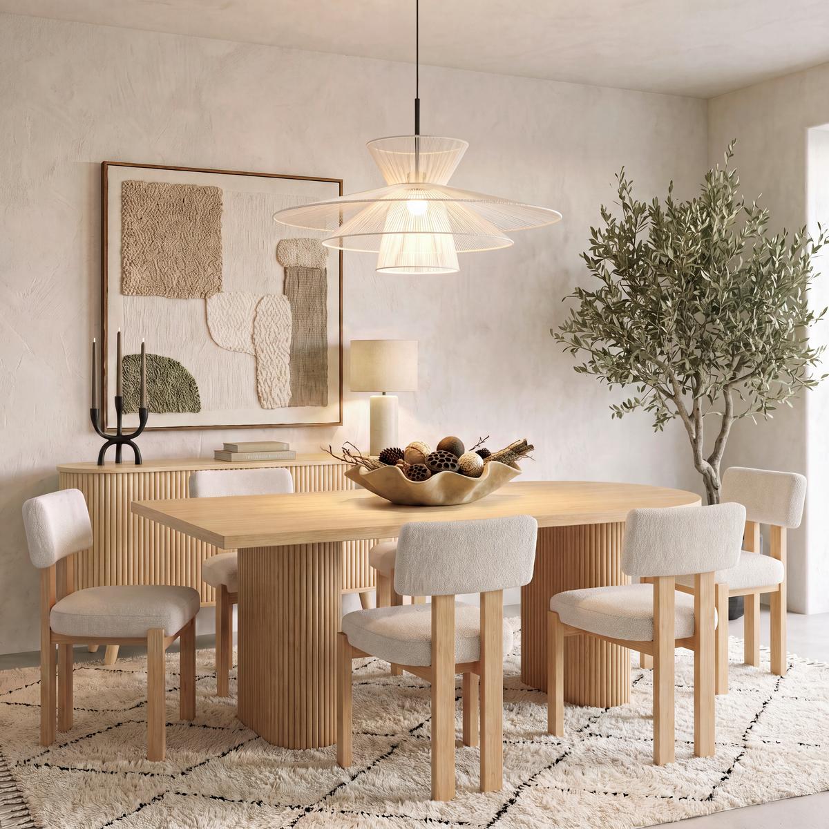 Esstisch Lian Eschefarben MDF ca.180x90 cm - Eschefarben, MODERN, Holz/Holzwerkstoff (180/76/90cm) - Bessagi Home