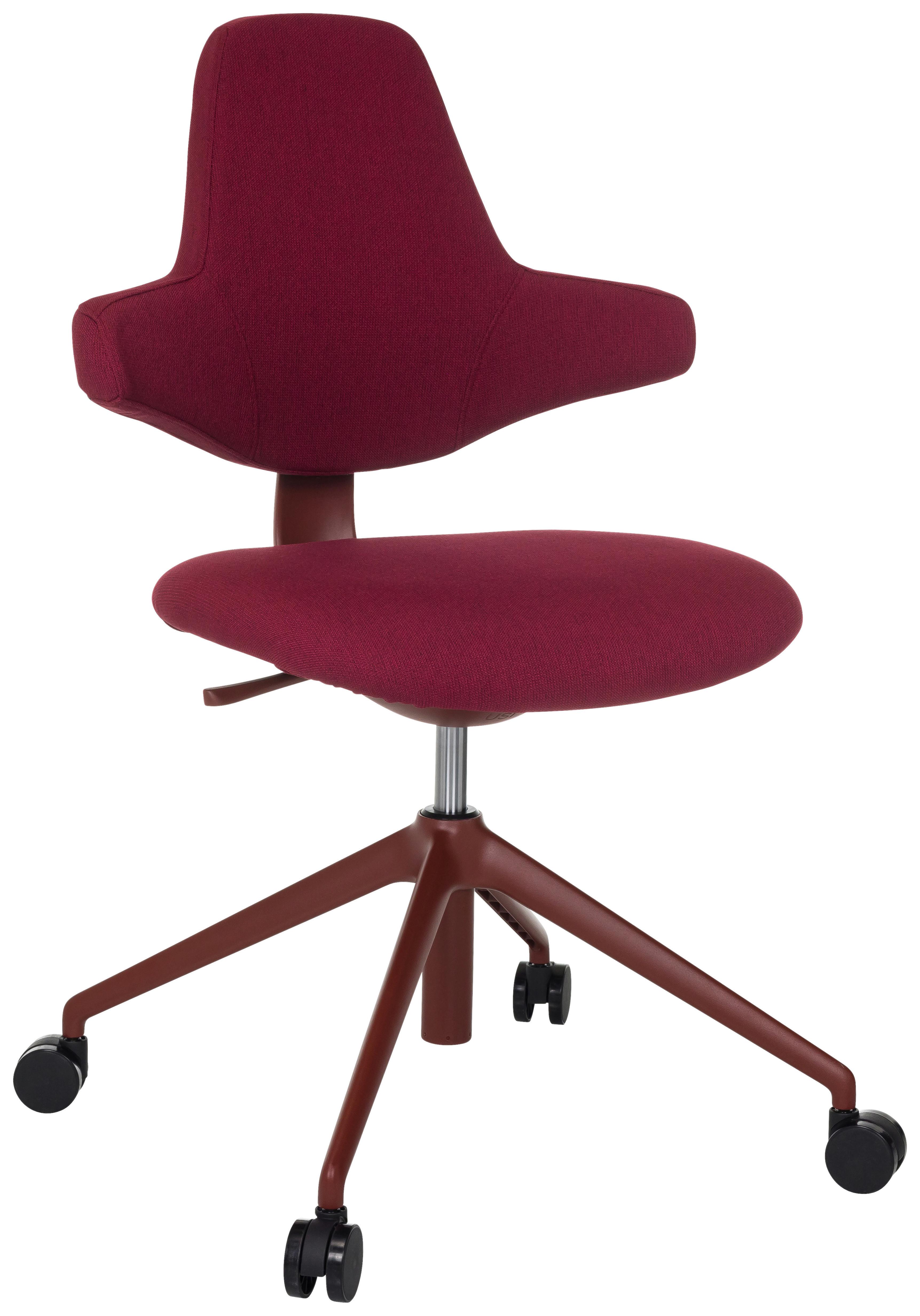 Pisarniški Stol Paliano, Rdeča - rdeča, Moderno, kovina/umetna masa (58/87 - 97/57cm) - MID.YOU