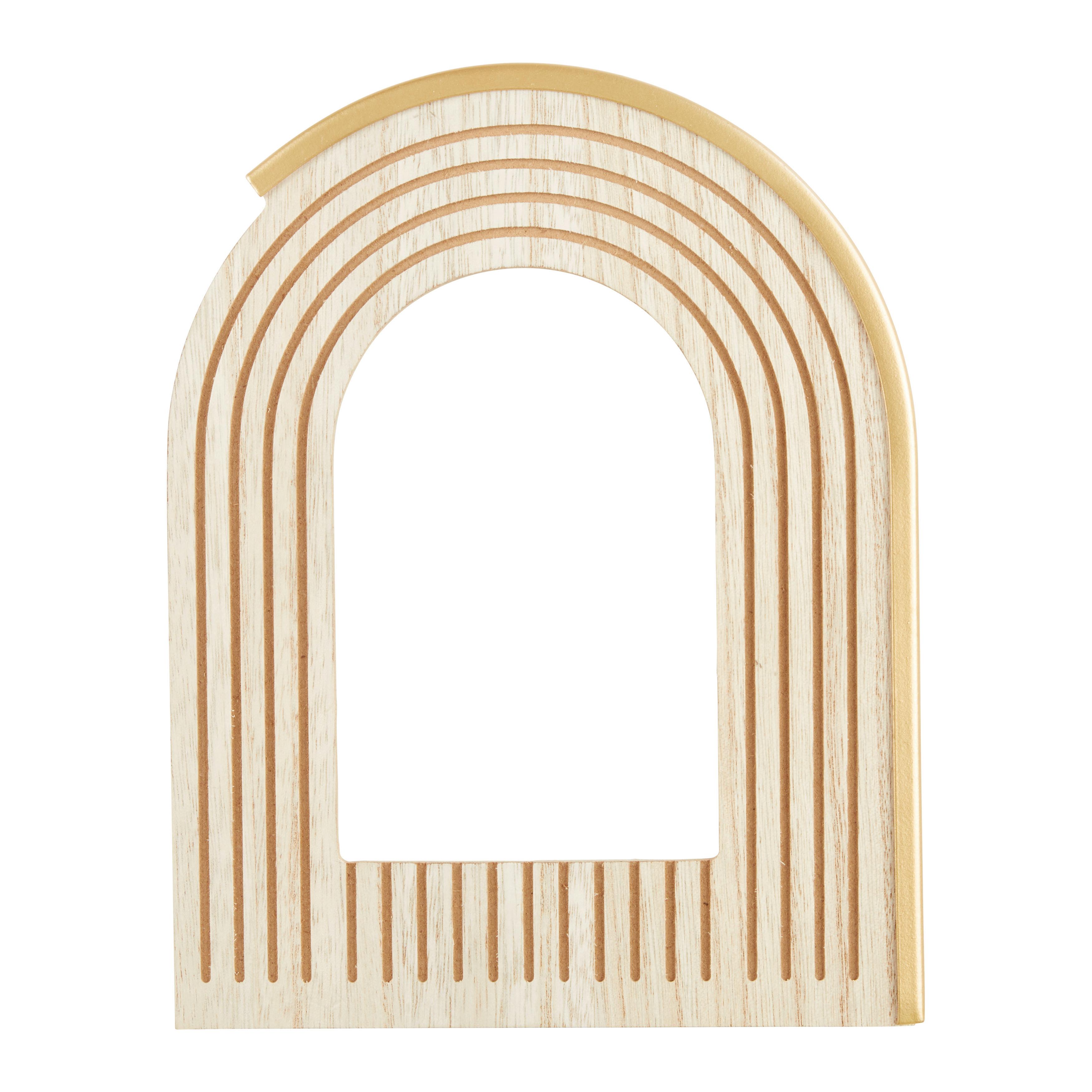 Bilderrahmen Jolie Naturfarben - Goldfarben/Naturfarben, Konventionell, Glas/Holz (17,6/22,6/1,2cm) - Modern Living