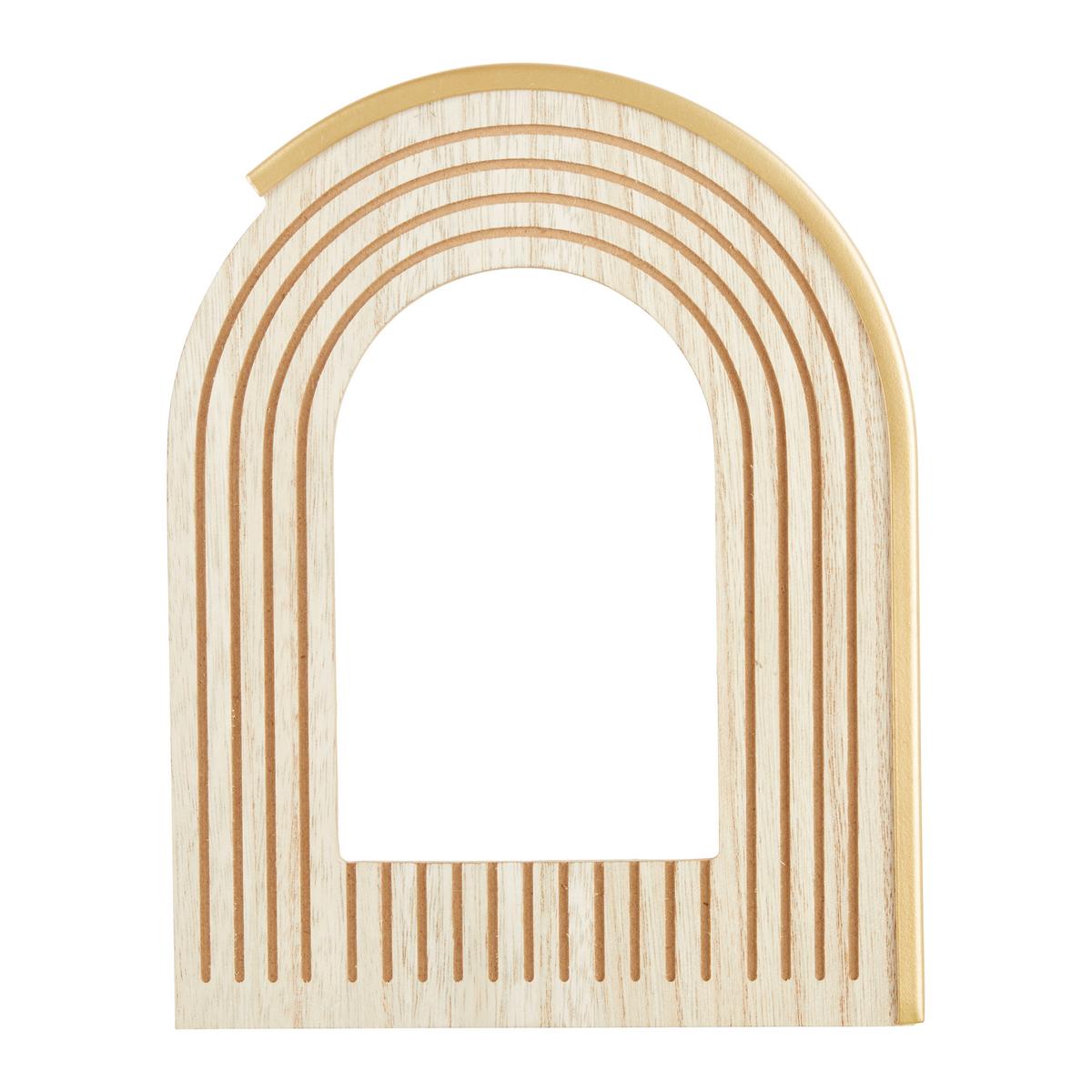 Bilderrahmen Jolie Naturfarben - Goldfarben/Naturfarben, Konventionell, Glas/Holz (17,6/22,6/1,2cm) - Modern Living