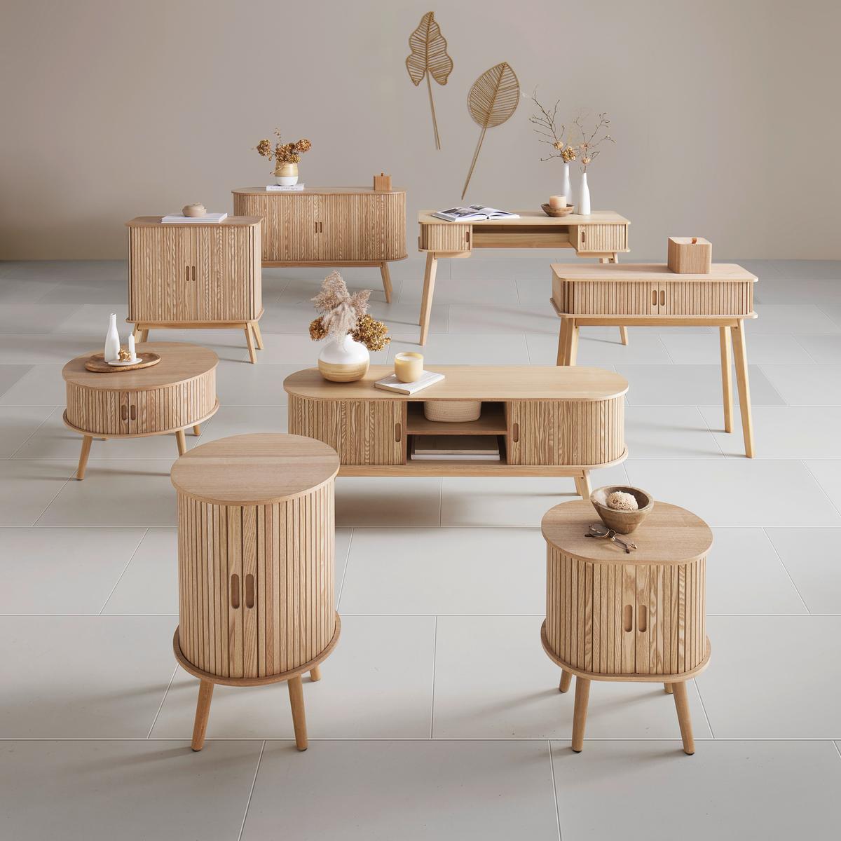 Komód Skandy - natúr színű, Modern, faalapú anyag/fa (120/80/35cm) - Premium Living