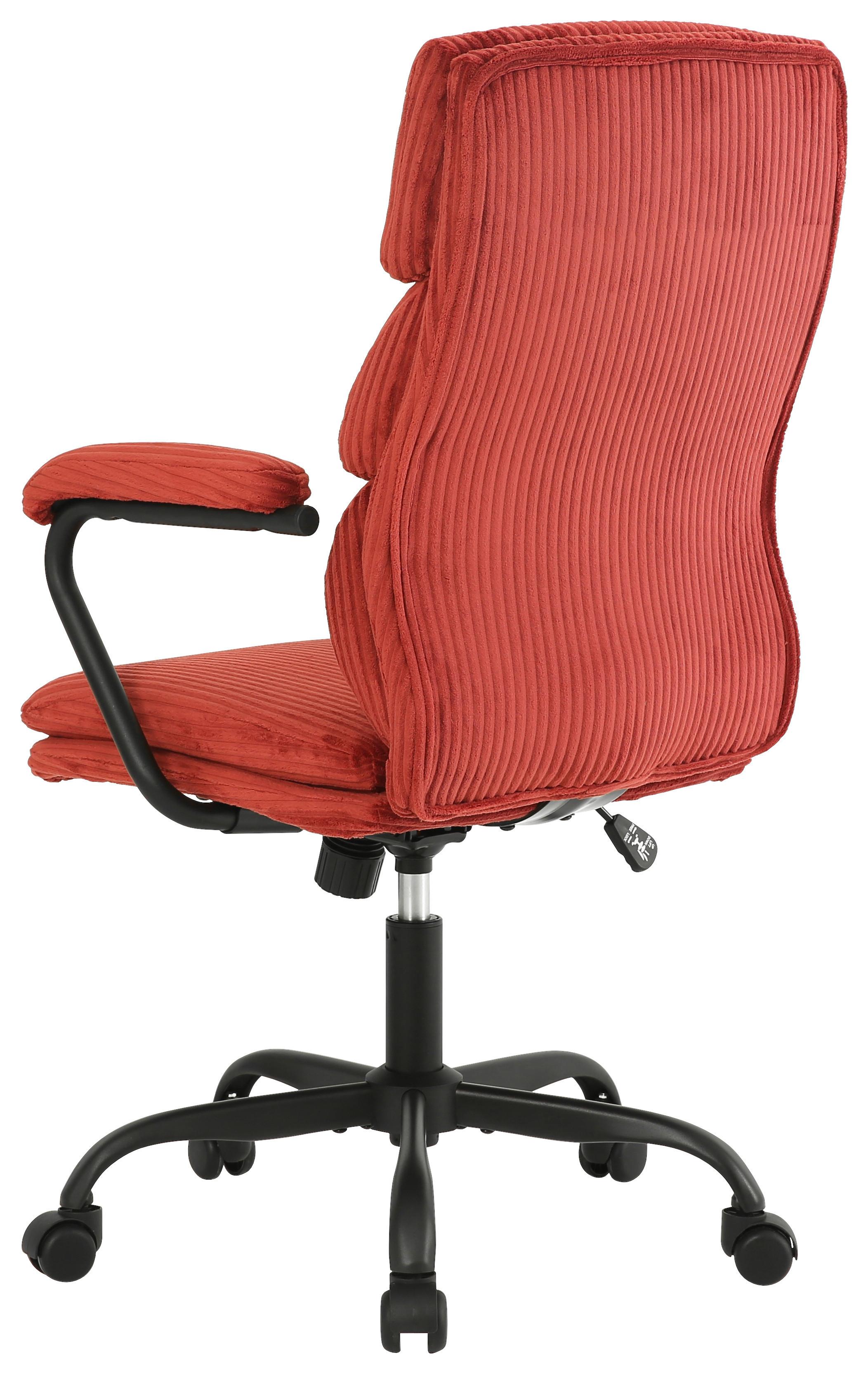 SNURRSTOL MANHATTAN 2 - röd/svart, Modern, metall/trä (58/102-112/64,5cm) - Mömax