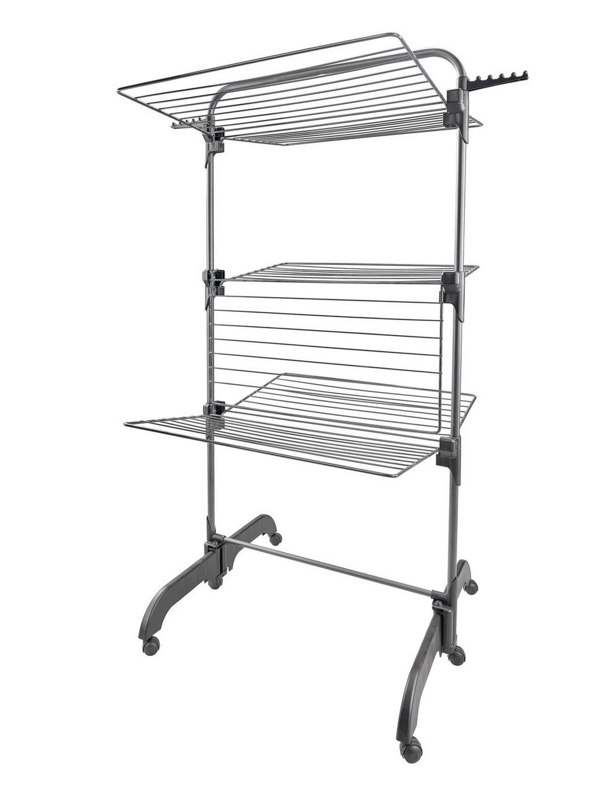 SUSZARKA PIONOWA 81691 - czarny, Basics, tworzywo sztuczne (76,5/70/145cm) - Leifheit