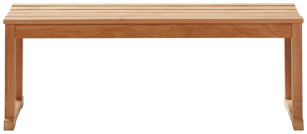 Sitzbank Vega - Teakfarben, Konventionell, Holz (120/43/40cm) - MID.YOU