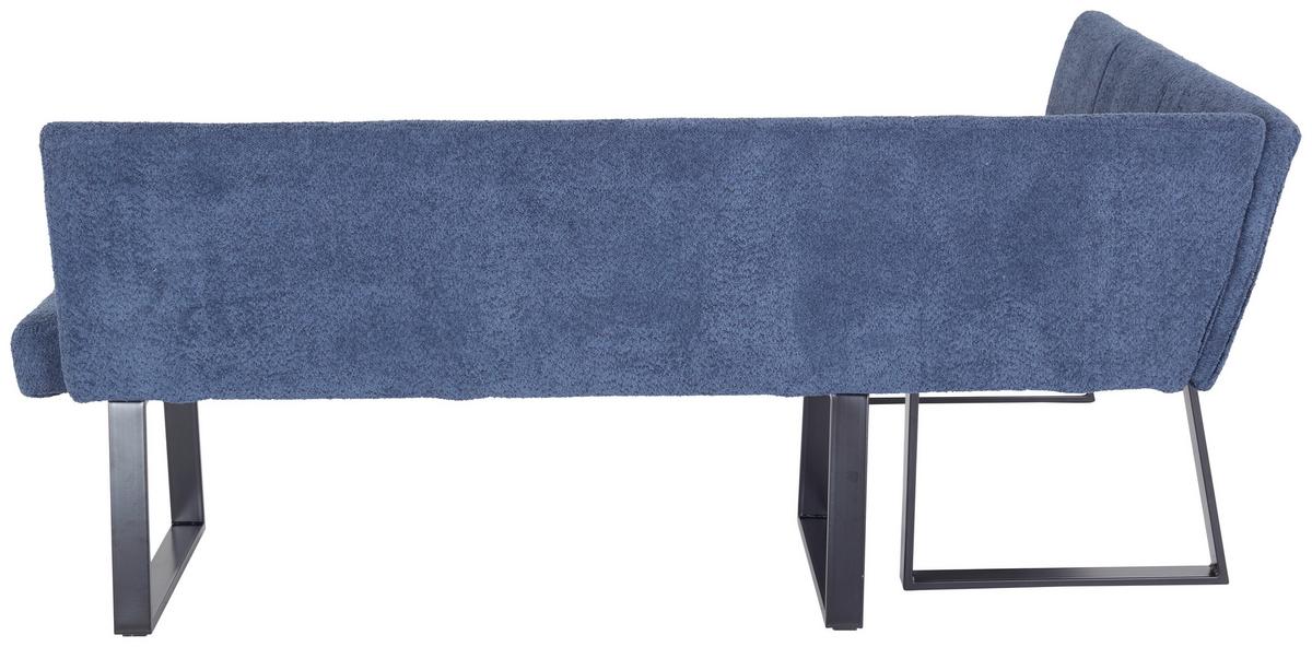 ŁAWKA NAROŻNA TAMPA - ciemnoniebieski/czarny, Modern, metal/tkanina (150/190cm) - MID.YOU