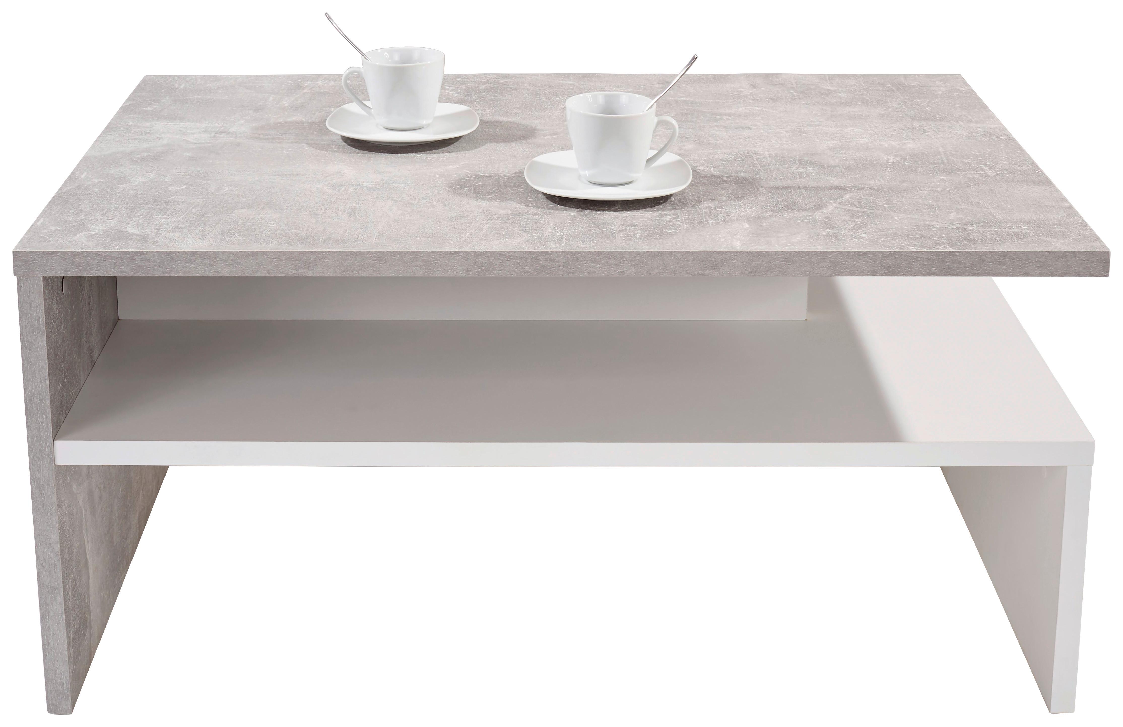Stolić Laura - bijela/siva, Moderno, drvni materijal (90/42/60cm) - Modern Living