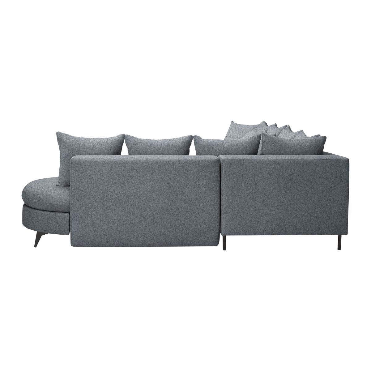 Ecksofa Axel Grau - Schwarz/Grau, MODERN, Textil/Metall (291/87/250cm) - Mömax