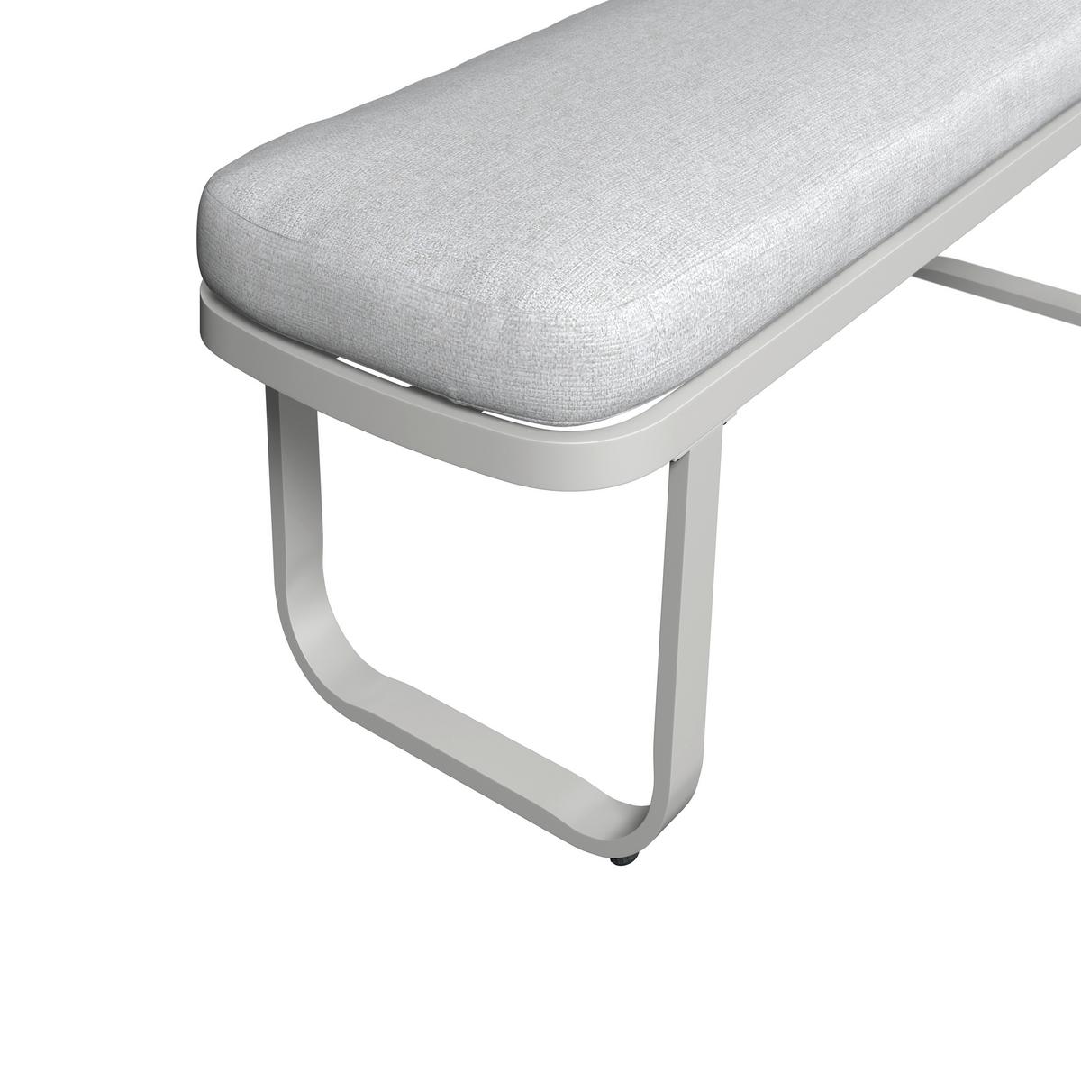 Loungegarnitur Sophia Hellgrau/Beige, 4-teilig - Beige/Creme, MODERN, Glas/Textil