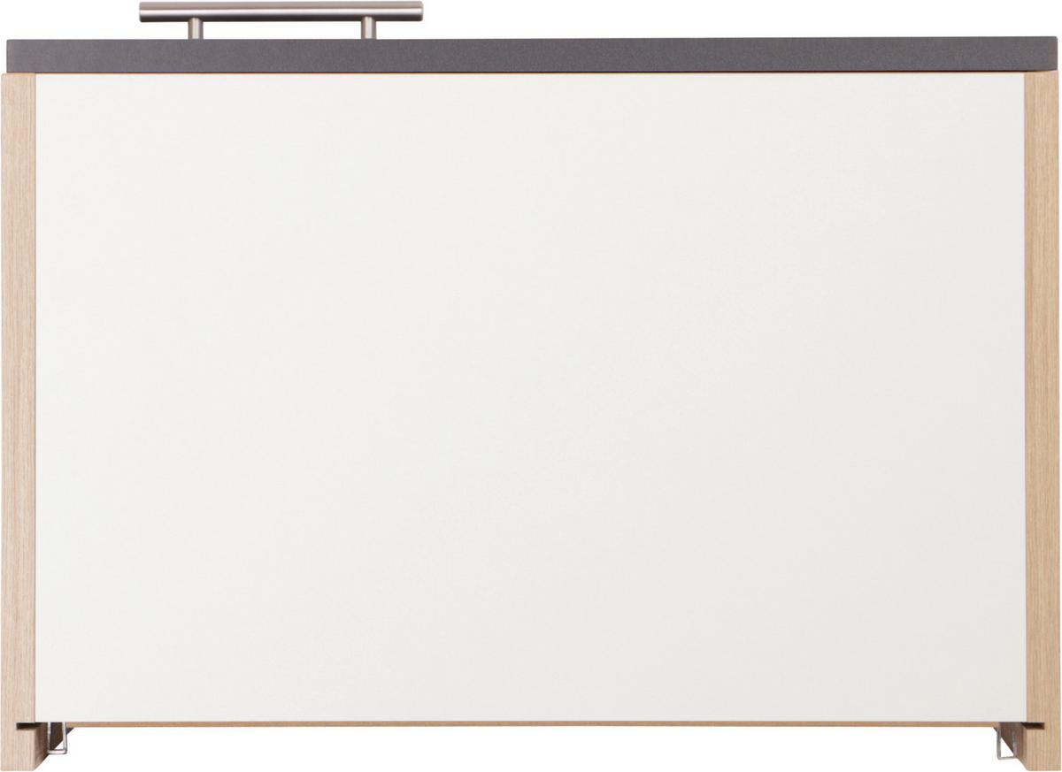 Kuhinjska Zgornja Omarica Merle, Barva Hrasta, Siva - srebrne barve/siva, Basics, kovina/leseni material (50/56,1/34,6cm) - Respekta