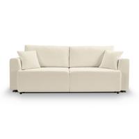 Schlafsofa Point Creme - Creme/Schwarz, Basics, Holz/Kunststoff (250/95/99cm) - MID.YOU