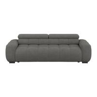 Velika Sofa Bull - crna/antracit, Trend, tekstil/plastika (248/77-97/108cm) - Luca Bessoni