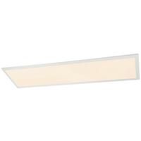 LED-Deckenleuchte Fila max. 40 Watt - Opal/Weiß, Trend, Kunststoff/Metall (120/30/5,3cm) - Globo