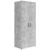 Schrank Multistauraum Betonoptik - Schwarz/Grau, MODERN, Holzwerkstoff/Kunststoff (80/195/52cm) - Mömax