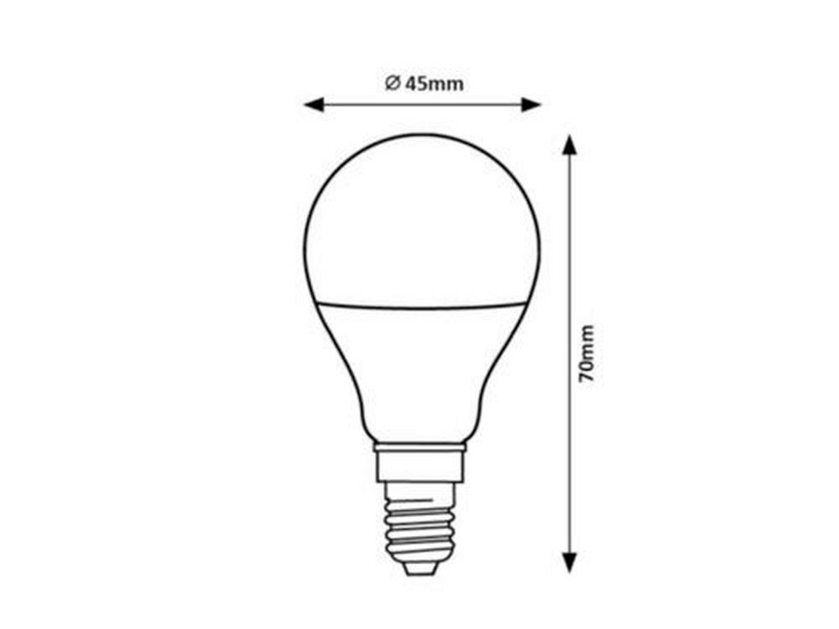 Led Fényforrás G45 E14 5w, 6500k - fehér, műanyag