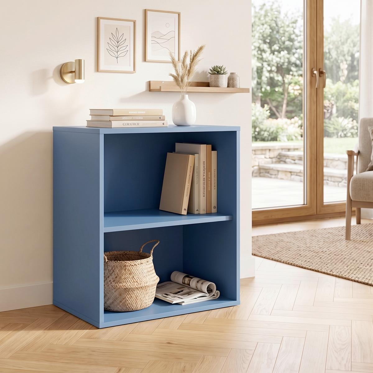 Otvorena Polica Box - plava, Moderno, pločasti materijal (46/46/25cm) - Mömax