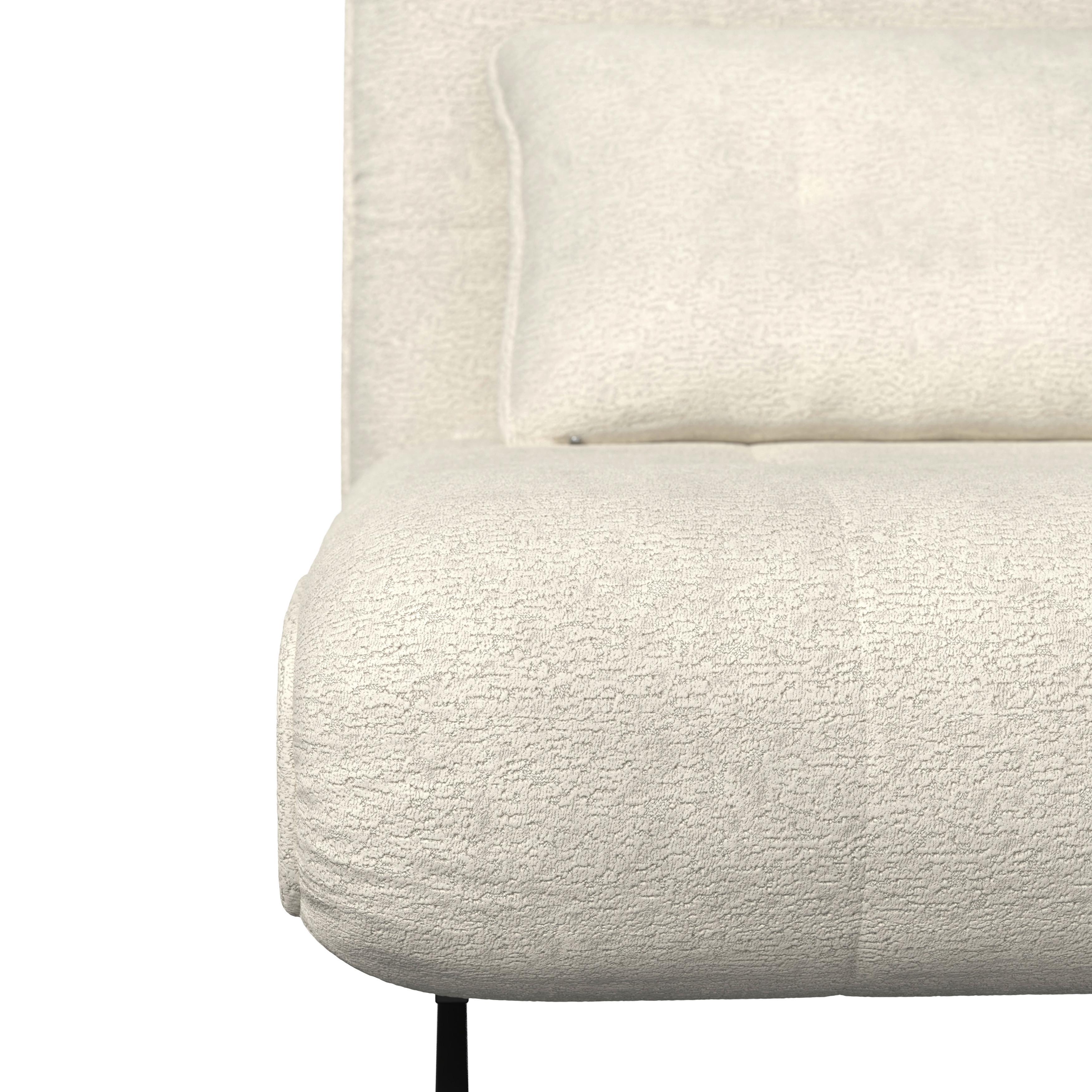 BÄDDFÅTÖLJ LUNA - vit/svart, Modern, metall/textil (92/86/80cm) - Bessagi Home