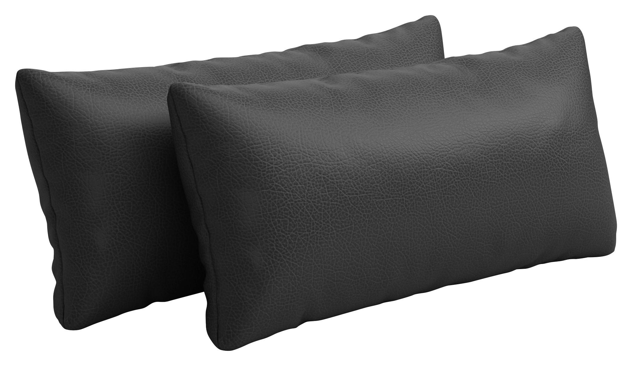 PODUSZKA POD LĘDŹWIE AMICA E - czarny, Konventionell, skóra (65/25cm) - Sit & More