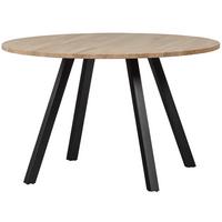 Esstisch Tablo Eichefarben L: 120 cm - Eichefarben/Schwarz, Design, Holz/Metall (120/120/75cm) - Livetastic