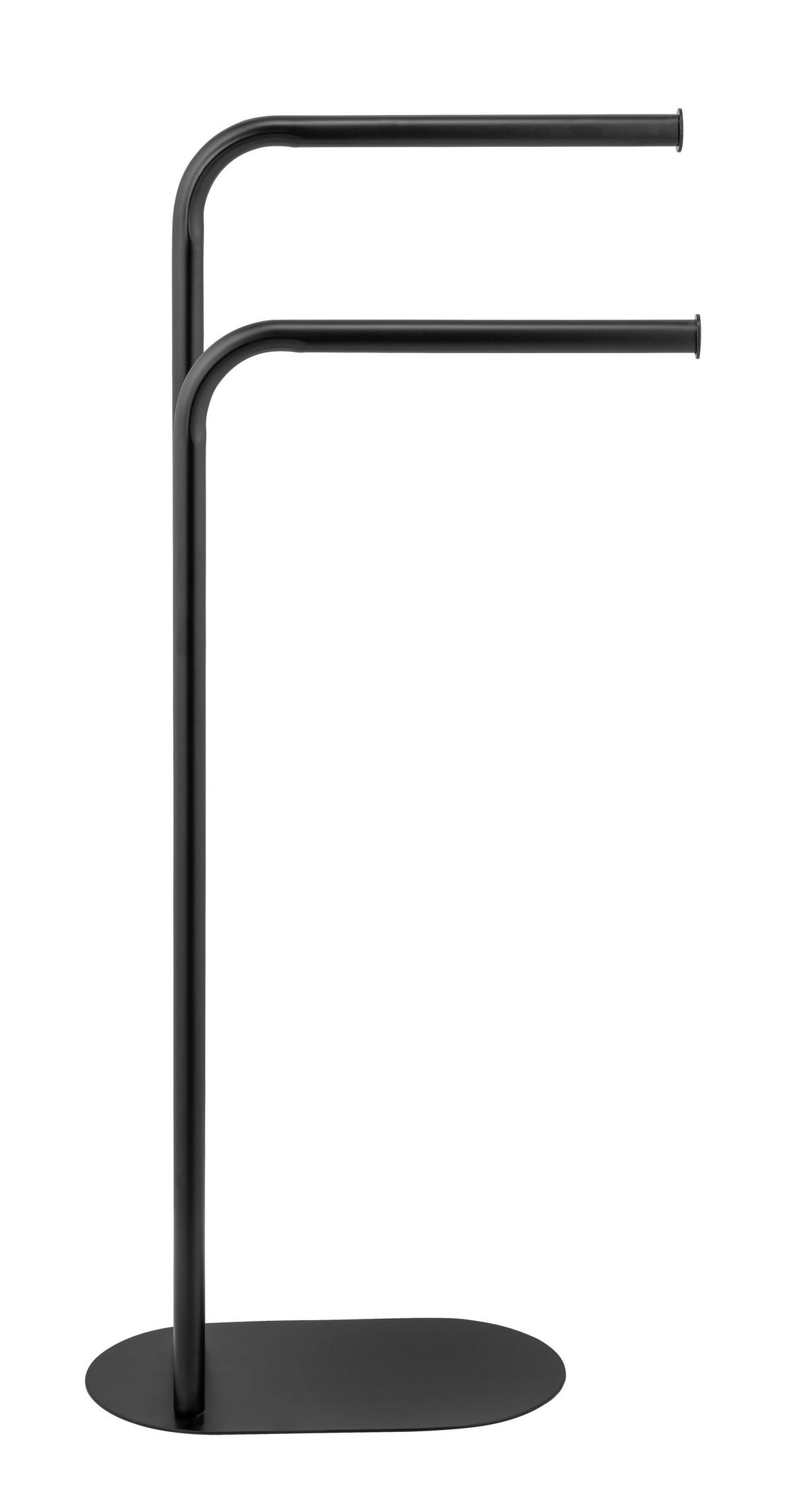 Suport pentru prosop Levante - negru, Modern, metal (30/79/17cm) - Wenko