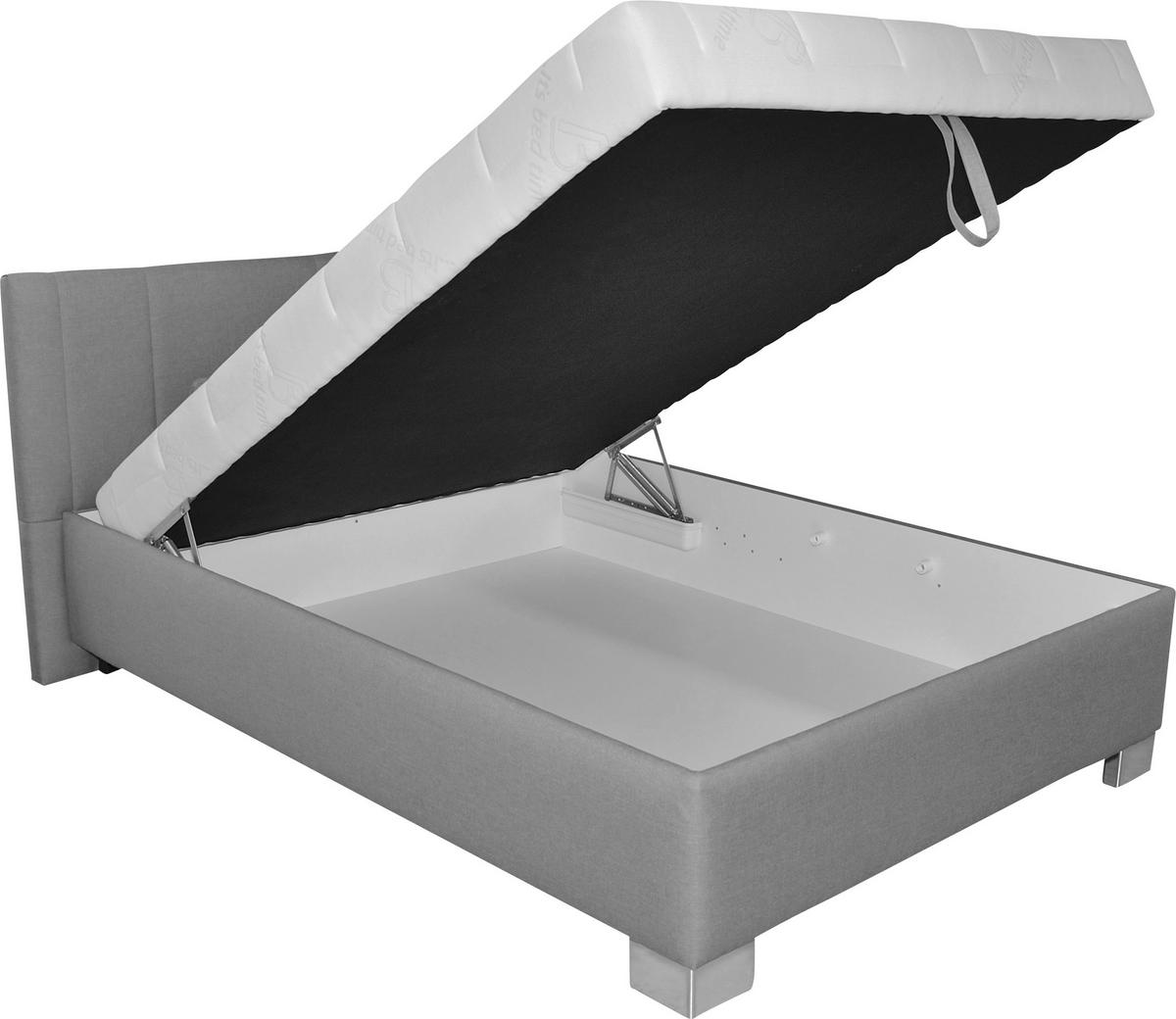 Tapecirani Krevet Stilo - bijela/boje kroma, drvo/tekstil (140/200cm)