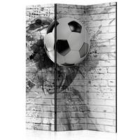 Paravan Dynamic Football, 3-Delni, Dvostranski - črna/bela, Basics, tekstil/les (135/172/3cm) - artgeist
