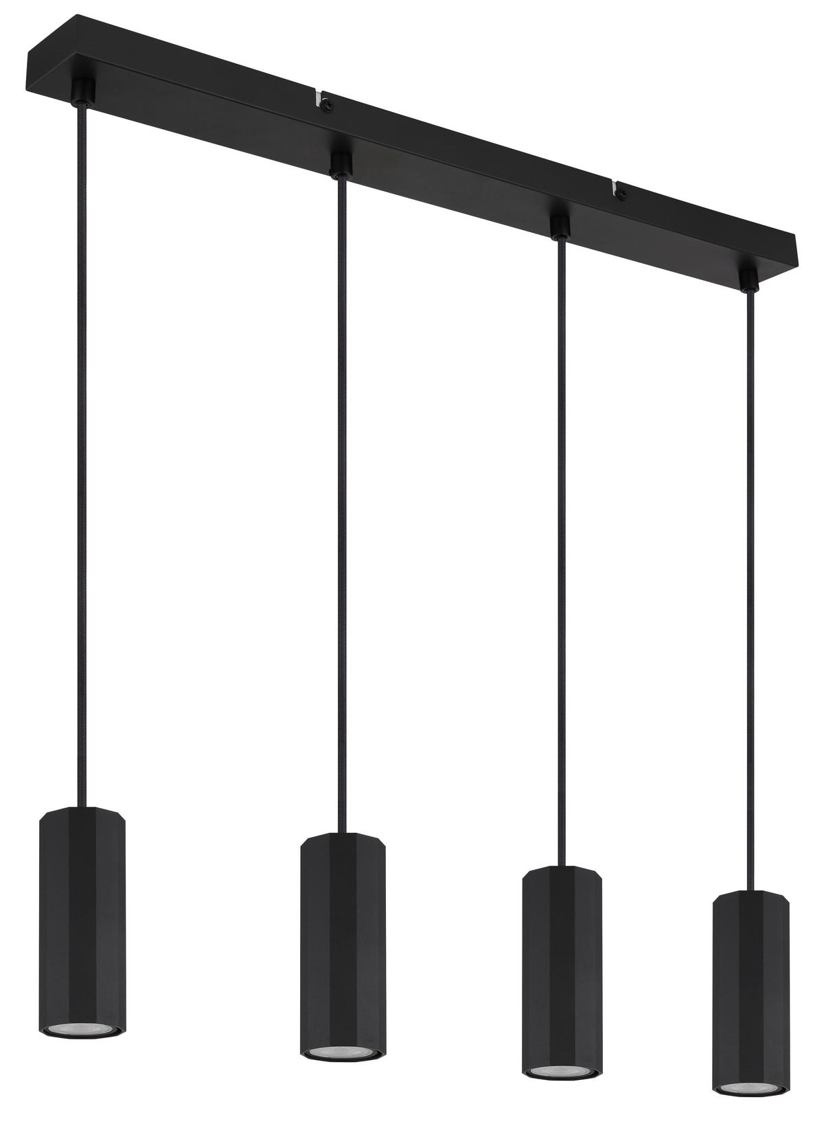 Viseća Svjetiljka James - crna, Design, metal (61/6/120cm) - Globo