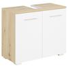 TVÄTTSTÄLLSUNDERSKÅP SANTINO II - vit/aluminiumfärg, Modern, metall/trämaterial (65/58/32cm) - Based