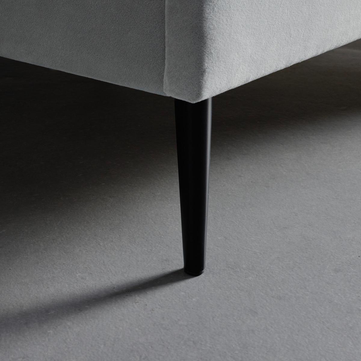 Polsterbett Elena ca. 180x200 cm Grau - Schwarz/Naturfarben, MODERN, Holz/Textil (180/200cm) - Bessagi Home