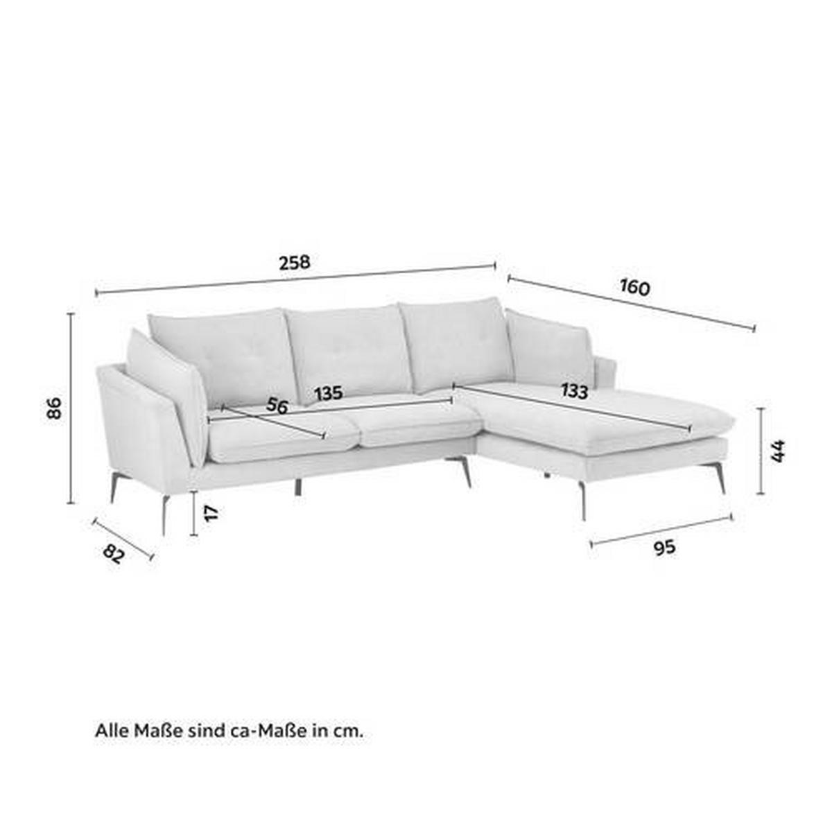 Coltar SANDRO - gri deschis, Modern, lemn/metal (258/86/82-160cm) - Bessagi Home