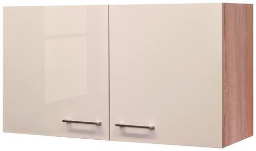 Küchenoberschrank in Kaschmir/ Sonoma Eiche 'Nepal' - Kaschmir/Edelstahlfarben, MODERN, Holzwerkstoff/Metall (100/54,8/32cm) - FlexWell
