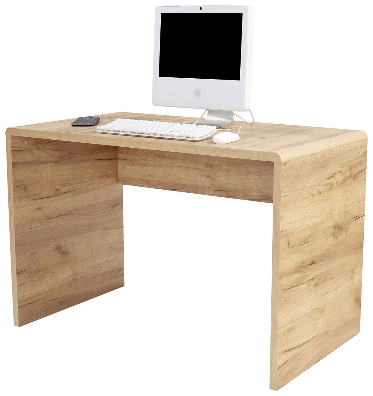 Íróasztal Tölgy Szín Fontana - tölgyfa, Modern, faalapú anyag (120/75,5/60cm)
