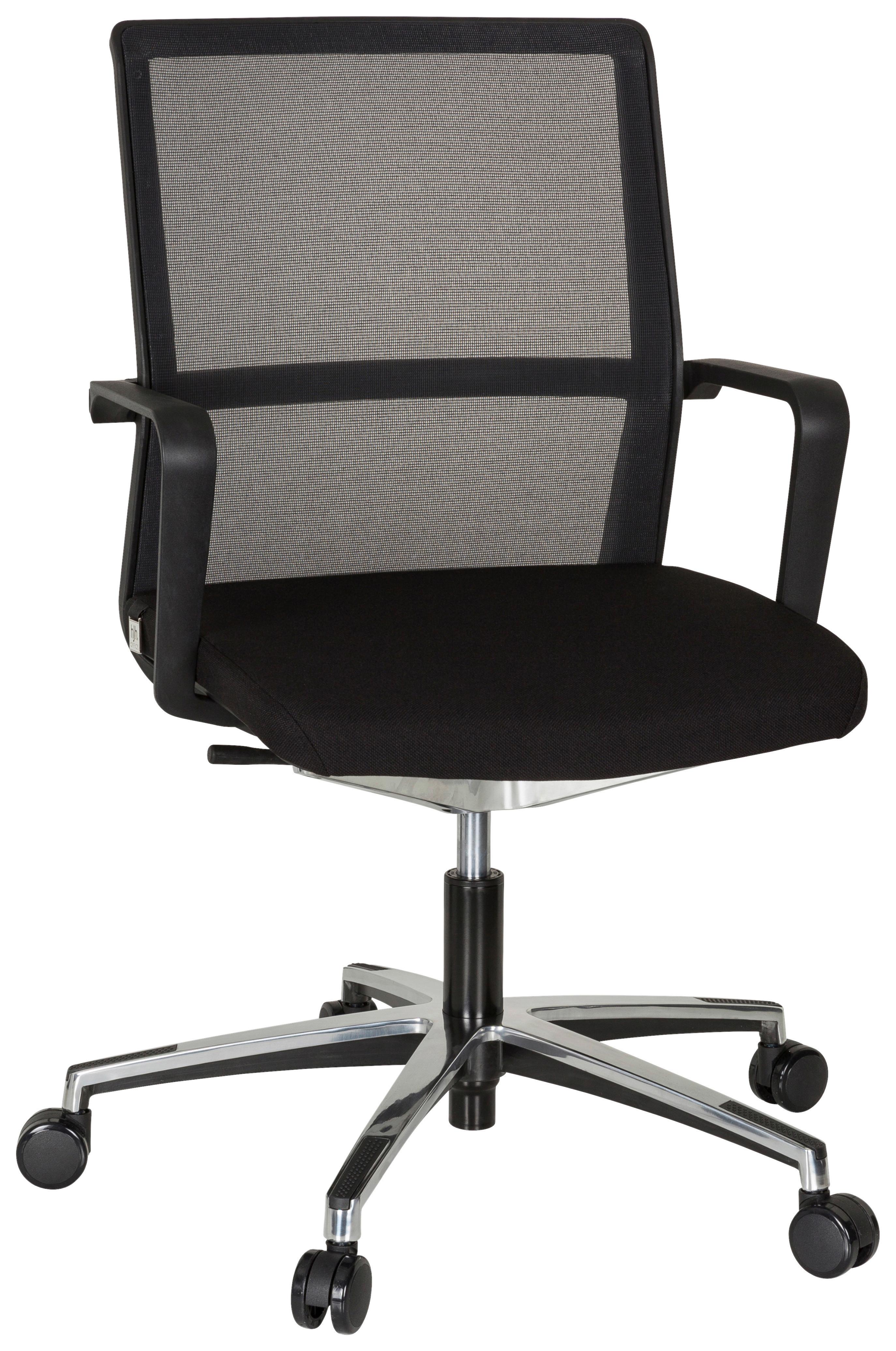 Pisarniški Stol Move-tec Net 3d, Črna - črna/barve aluminija, Moderno, kovina/umetna masa (57/105/55cm) - MID.YOU