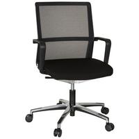 Pisarniški Stol Move-tec Net 3d, Črna - črna/barve aluminija, Moderno, kovina/umetna masa (57/105/55cm) - MID.YOU