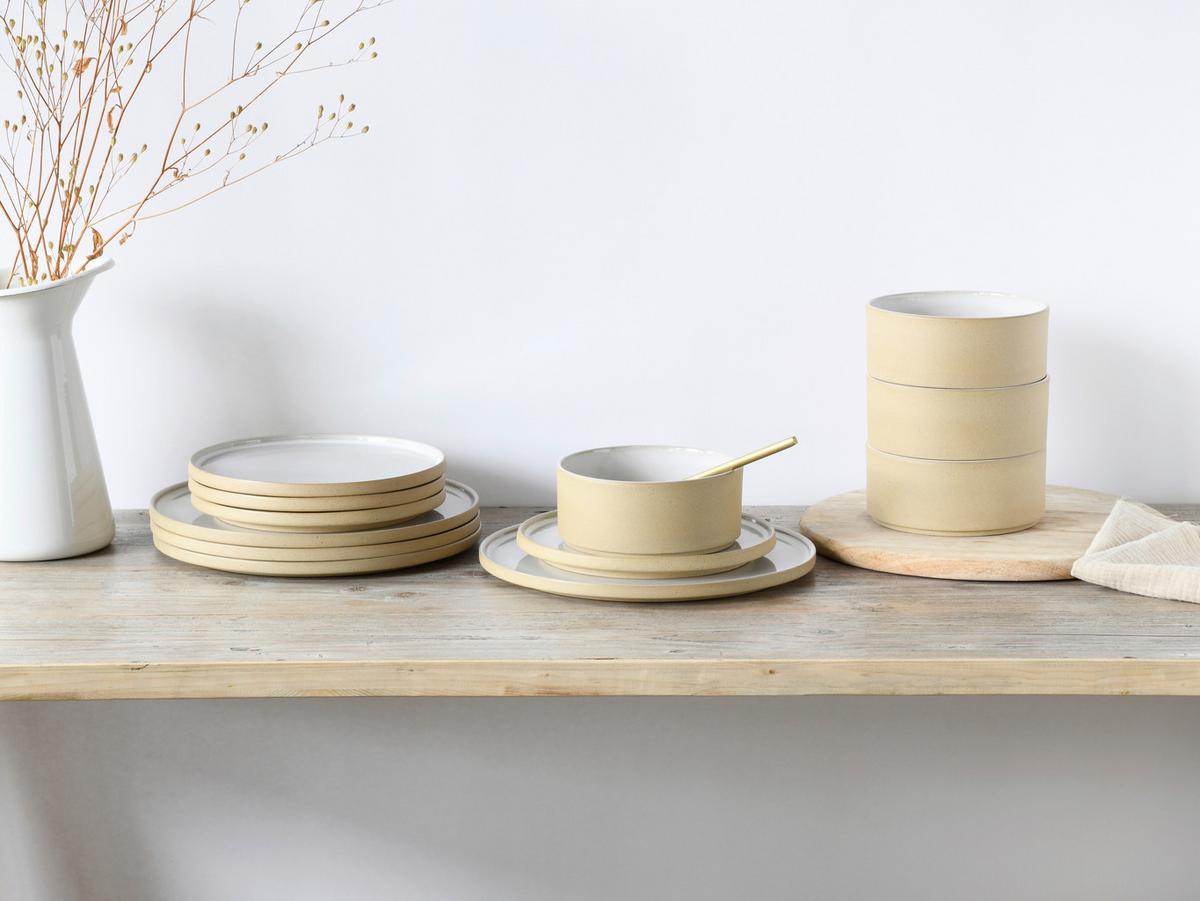 Jedilni Servis Futuro White Sand, 12-Delni - bela/peščene barve, Trend, keramika - Creatable