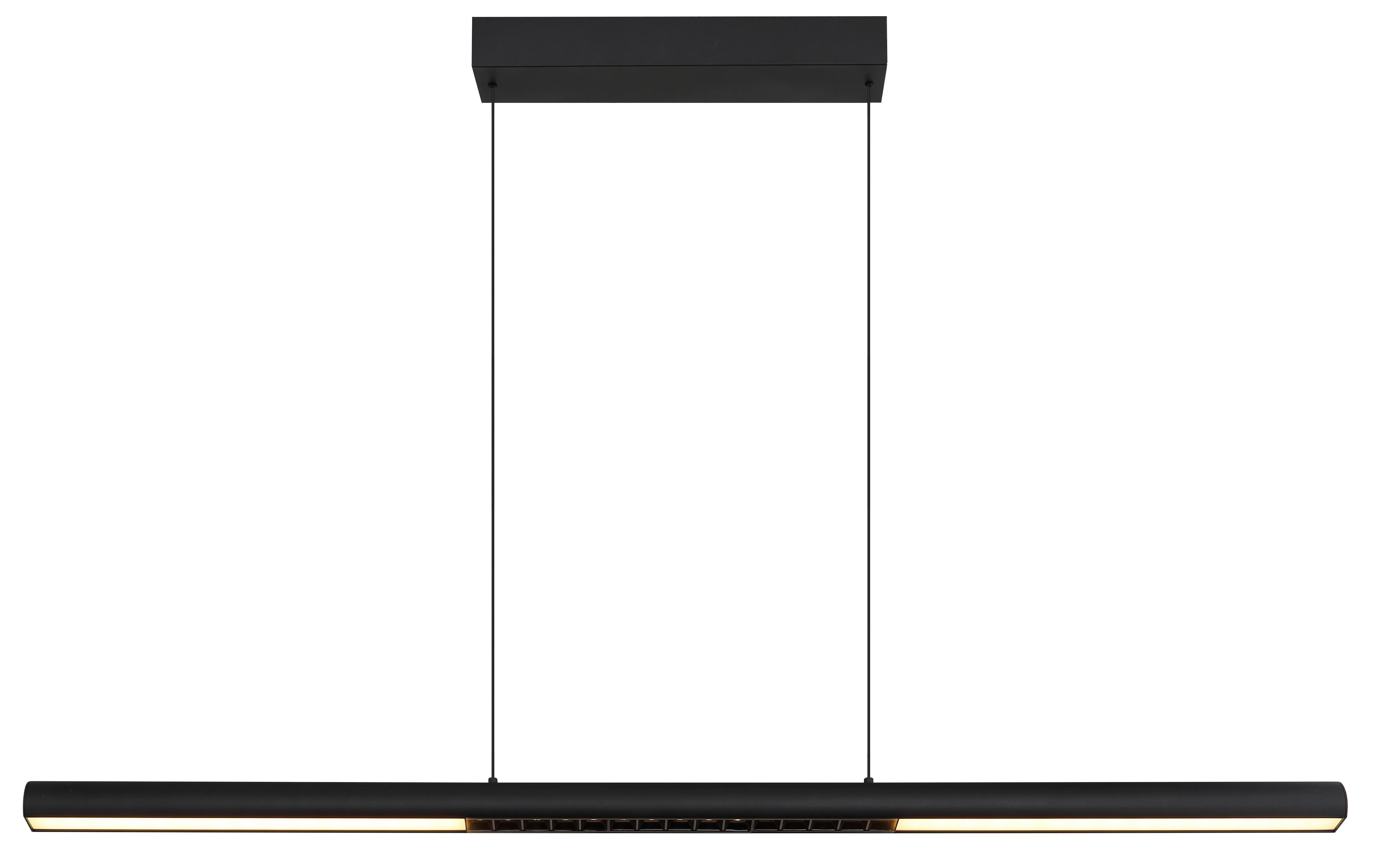 LED-HÄNGELEUCHTE 17018S  CODY - Opal/Schwarz, Design, Kunststoff/Metall (120/8/150cm) - Globo